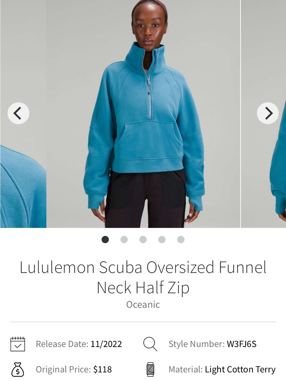 EUC Lululemon Scuba Oversized Funnel Neck Half Zip - Picture 6 of 6